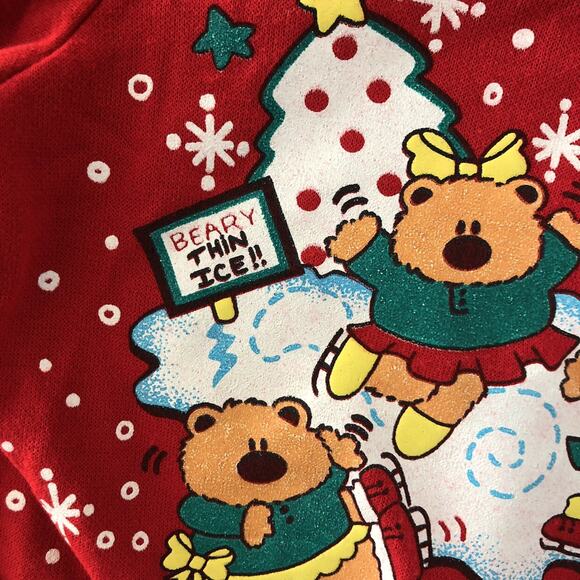 Vintage Teddy Bears Christmas Sweatshirt - Picture 3 of 8